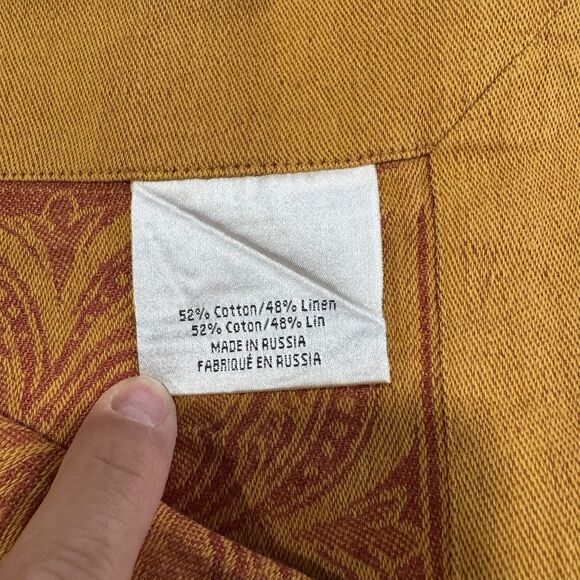 Williams Sonoma French Jacquard Tablecloth 70x108 Fall Harvest Thanksgiving EUC - Picture 8 of 9